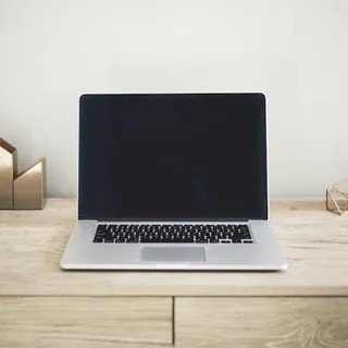 Laptop on a desk